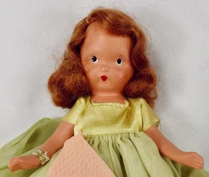 Nancy Ann Storybook Doll Wednesday's Child #182 Bisque 5.5in NASD Red Hair VTG - Picture 1 of 8