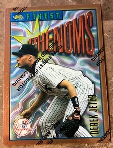Topps Finest Phenoms #92 1996 Derek Jeter novato con revestimiento Yankees patio casi nuevo-como nuevo ❤️ - Imagen 1 de 2
