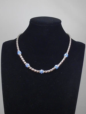 Collar corto Brighton plateado MERIDIAN SIERRA cuentas azules JM7446 $128 Foto 1 de 3