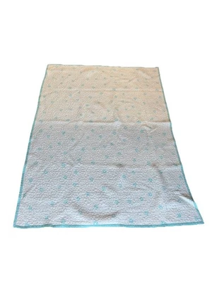 Juego de 2 piezas edredón edredón edredón edredón tamaño doble 100 % algodón floral azul 60 x 84"" LEER Foto 1 de 4