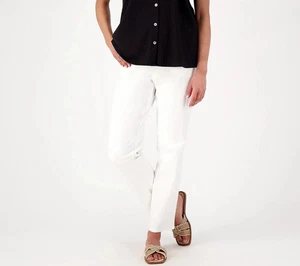 Denim and Co Original Waist Stretch with Side Pocket Pant XXST Core White NEU - Bild 1 von 2