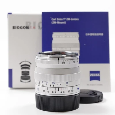 Carl Zeiss T* Biogon 35mm F/2 ZM Silver for Leica M [Unused] #4615J - Image 1 of 4