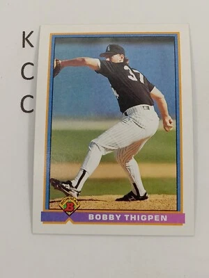 1991 Bowman Baseball #342 Bobby Thigpen Chicago White Sox - Image 1 of 2
