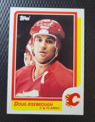 1986-87 Topps DOUG RISEBROUGH Calgary Flames Hockey NHL Card #196 - Image 1 of 2