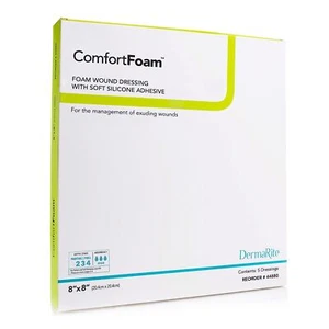 ComfortFoam Silicone Adhesive without Border Silicone Foam Dressing, 8 x 8 Inch - Picture 1 of 6