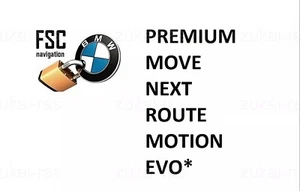 BMW FSC Activation Code For Navi Map UPDATE - PREMIUM MOVE NEXT ROUTE MOTION EVO - Picture 1 of 2