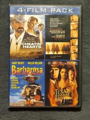 4-Film Pack (DVD) Cheatin Hearts/Barbarosa/Texas Funeral/South Heaven, West Hell - Image 1 of 4