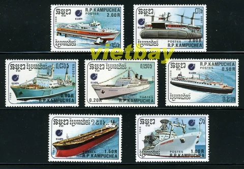Cambodia 1986 ESSEN 86: Ship, Tanker... 860-866 MNH Cover