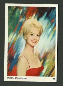 Mylene Demongeot #38 Vintage 1960 Pop Music Leaf Movie Film Star Card NM/M - Picture 1 of 1