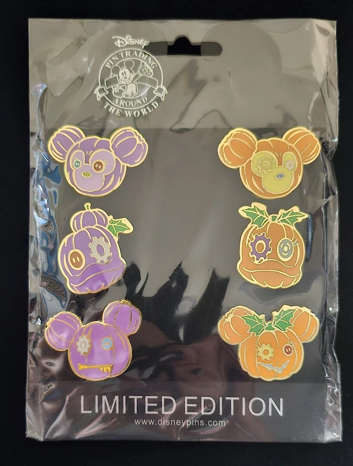 Набор коллекционных значков Halloween Pumpkin Duffy Mickey Donald Sallie Daisy Minnie Disney - Изображение 1 из 1