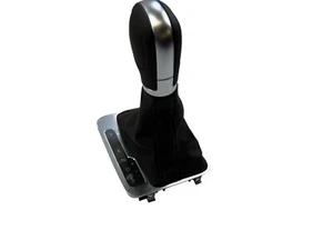 OEM VW Touareg 2 7P DSG Gear Knob Gear Lever Brown Leather Automatic Cover - Picture 1 of 10