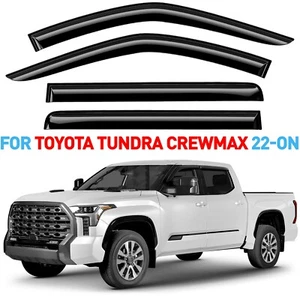 Rain Guards Vent Visors Shade for 2022-2026 Toyota Tundra CrewMax - Picture 1 of 8