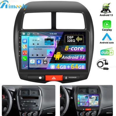 4+64GB 10" Android 13 Für Mitsubishi ASX 2010-16 GPS Navi Autoradio Carplay DAB+ - Bild 1 von 4