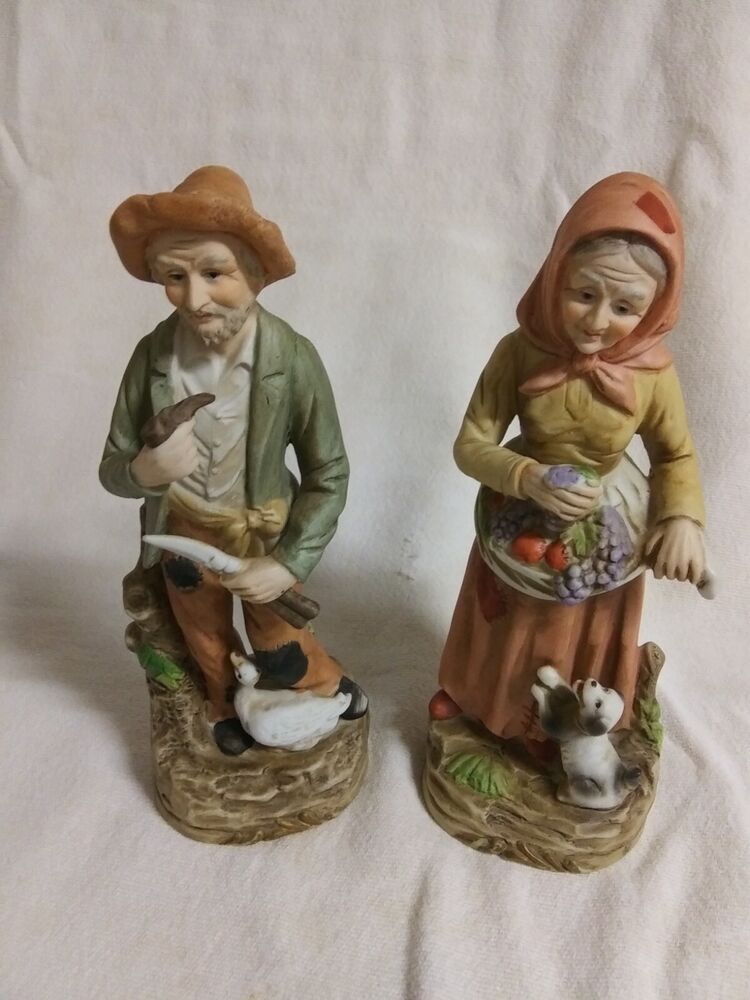 Vtg Homco Home Interior Golden Years Series Old Man and Woman Figurines C-2005