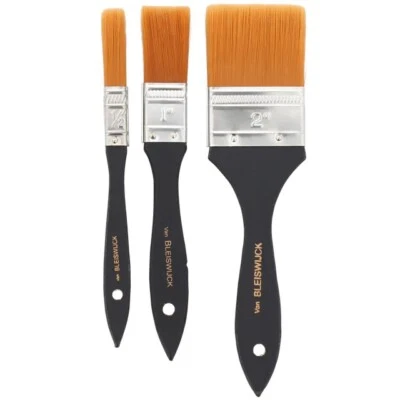 Set 3 Pinceaux Brosse Professionnelle Acrylique / Huile Travaux Peinture - Photo 1/2