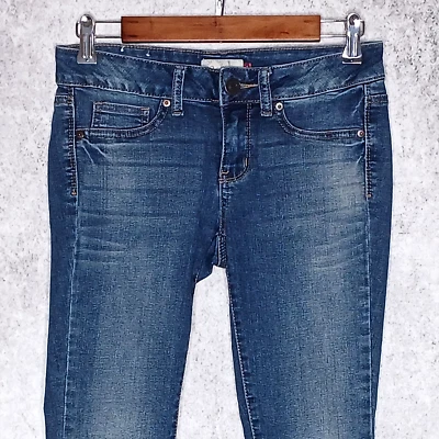 SO Mujer Dobladillo Baja Tobillo Jegging Juniors 3 Elástico Lavado Mediano Bajo Denim Foto 1 de 4