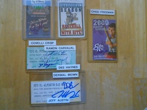 Autographed Tickets V. Martinez--J. Gibbons--C. Freeman--J. Austin--D. Brown - Picture 1 of 3