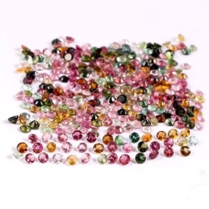 Loose Gemstone Natural Multi Tourmaline Gem Cut Faceted Round Gemstone A2178 - Picture 1 of 2