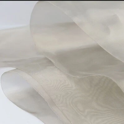 EMF Shielding Metal Fiber Fabric Anti Radiation RFID Block Sheer 100 Mesh Cloth - Image 1 of 4