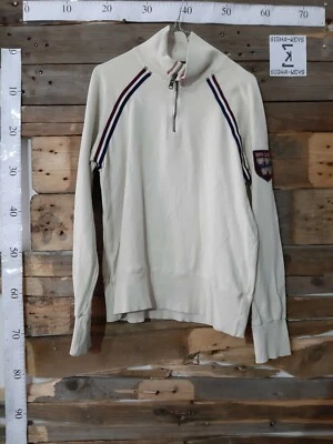 WRANGLER FELPA TUTA JACKET WINDBREAKER SPORTIVA SWEATSHIRT UOMO MAN BEIGE S A627 - Imagen 1 de 4