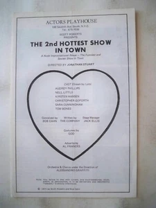 THE 2ND HOTTEST SHOW IN TOWN Playbill AUDREY PHILLIPS / NELL LITTLE NYC 1971 - Picture 1 of 2