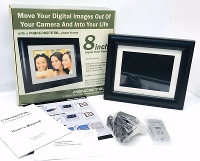 Pandigital PAN8008DW 8" Digital Picture Frame No PC Needed 128MB Easy Transfer - Image 1 of 4