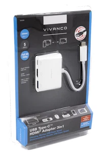 Vivanco Adapter Verteiler USB Typ C Stecker zu HDMI USB-C USB A 3.1 Splitter 364 - Bild 1 von 1