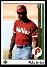 1989 Upper Deck Ricky Jordan Rookie a Philadelphia Phillies #35