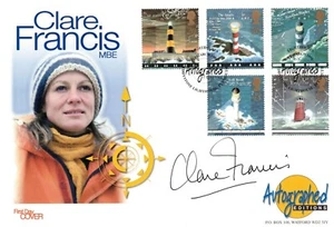 CUBIERTA DE TINTA FIRMADA PRIMER DÍA CLARE FRANCIS MBE - Imagen 1 de 1