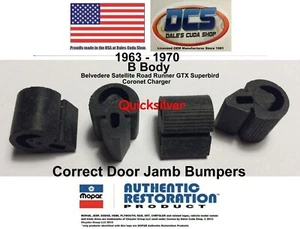 62 70 Road Runner Charger Coronet B body Door Jamb Bumper 2255231 Kit USA - Bild 1 von 3
