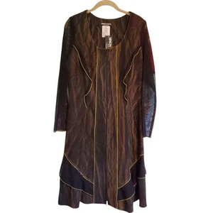 Simon Chang Vintage 90s Y2K Grunge Goth Sheer Long Sleeve Knee Length Dress - Picture 1 of 11