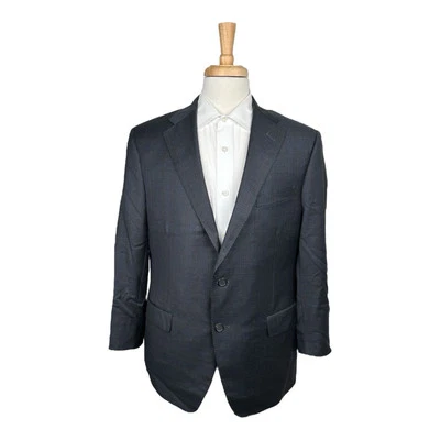 Traje de Lana Samuelsohn X H.Stockton Gris Azul Cuadros Super 130s 42R 36X27 Foto 1 de 4
