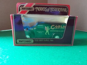 MATCHBOX MODELS OF YESTERDAY Y- 12 1937 G.M.C. VAN GOBLIN ELECTRIC CLEANERS - Picture 1 of 4