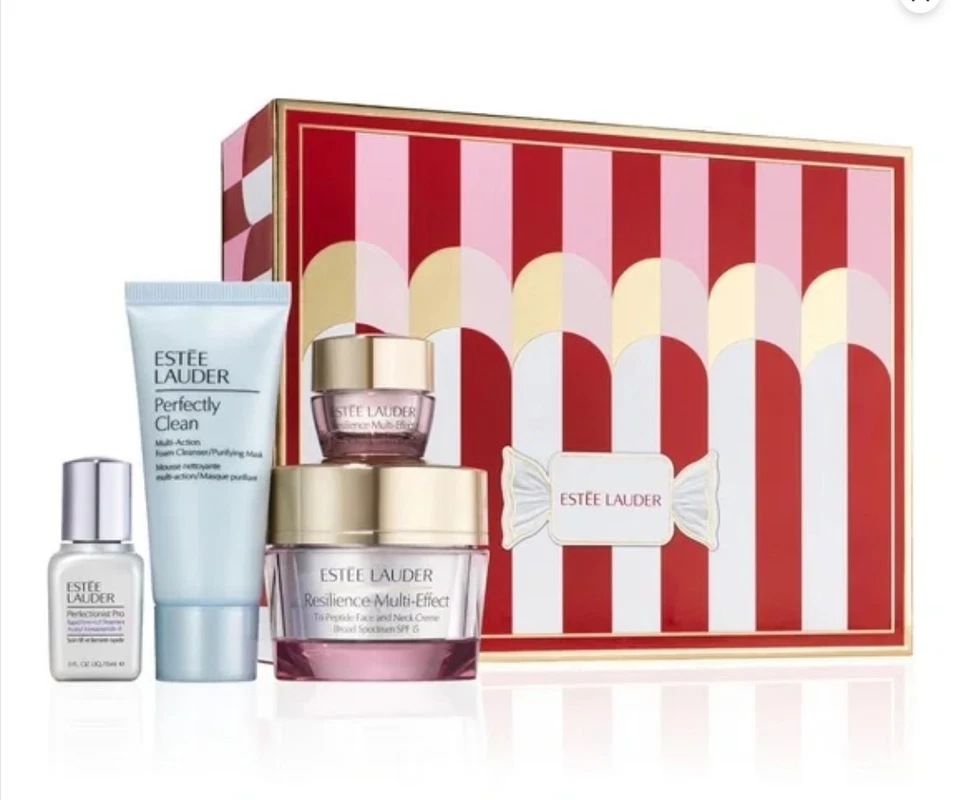 Estee Lauder Resilience Lift and Glow Cuidado de la Piel Juego de Regalo de 4 Piezas Nuevo en Caja Foto 1 de 1