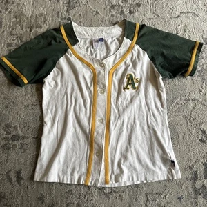 Camiseta deportiva de béisbol de algodón de colección GIII mercancía genuina Oakland A's juvenil XL niñas - Imagen 1 de 9