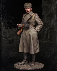 Modellino figurina in resina 1/16 kit 1945 soldato sovietico non assemblata non dipinta - Foto 1 di 5