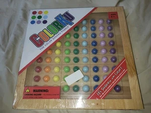ColorKu The Color Sudoku Puzzle Game Board NEW Sealed Wood Board Balls Mad Cave - Picture 1 of 3