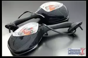 FIT SUZUKI GSXR GSX-R 1000 CARBON BLINKER MIRRORS 2005 06 2007 2008 K5 K6 K7 K8 - Picture 1 of 2