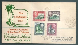 ST VINCENT 1951 illustrated First Day Cover: New Constitution - Picture 1 of 2