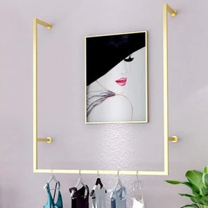 U-Shaped Wall Mounted Clothing Display Rack Garment Holder for Shopping Store - Picture 1 of 12