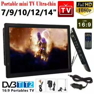 14" Freeview 1080P HDMI HD USB Car 12V Portable Digital Analog ATV TV Player UK - Picture 1 of 18