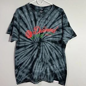 Diamond Supply Co Rose Flower Tie Dye Red Short Sleeve T-Shirt Mens Medium - Picture 1 of 6