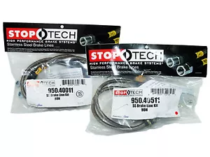 Stoptech Stainless Steel Braided Brake Lines (Front & Rear Set / 40011+40511) - Picture 1 of 1