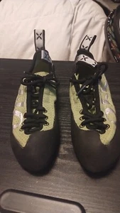 Five Ten 5.10 Gambit Stealth Onyx Womens Rock Climbing Shoes Sz 5 Green Lace up - Picture 1 of 18