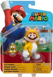 Super Mario: Cat Mario w/ Super Bell 10cm Figure - Picture 1 of 2