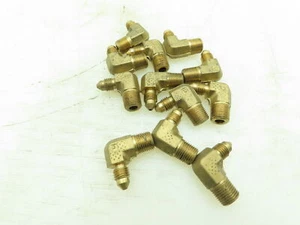 Parker 149F-2-2 Brass 45° Flare Male 90° Elbow 1/8" Tube x 1/8" NPT Lot of 12 - Picture 1 of 5