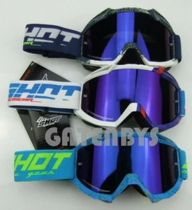 SHOT Adult Goggles + MIRRORED LENS Motocross Enduro KX RM YZ TE KTM SX DRZ XC - Picture 1 of 14