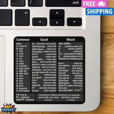 Windows PC Reference Keyboard Shortcut Sticker Adhesive for PC Laptop Desktop - Image 1 of 4
