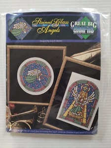 True Colors Counted Counted Cross Stitch Stained Glass Angels Great Big Graphs  - Picture 1 of 4
