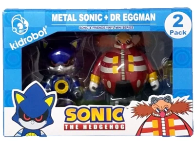 Paquete de 2 mini figuras de vinilo Kidrobot Metal Sonic The Hedgehog Sonic & Dr Egggman Foto 1 de 4